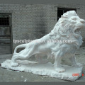 Hebei carved cheap and fine standing marble lion statue stone lion sculpture for garden ornament